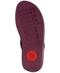 FitFlop Women's Lulu Maxi-Crystal Toe-Post Wedge Sandals