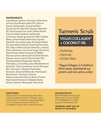 M3 Naturals Exfoliating Body Scrub | Turmeric Body Scrub and Skin Exfoliator with Collagen and Coconut Oil | 12oz