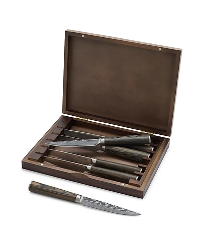 GreenPan Bobby Flay 6-Pc. Steak Knife Set with Wood Storage Box