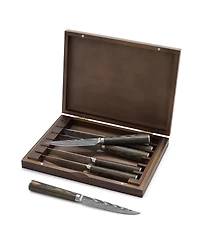 GreenPan Bobby Flay 6-Pc. Steak Knife Set with Wood Storage Box
