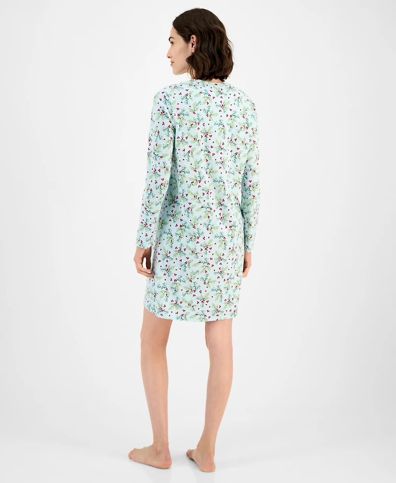 Charter Club Women's Printed Jersey Sleepshirt