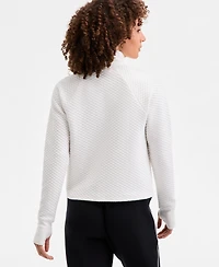 Id Ideology Women's Relaxed Quilted Mock-Neck Sweater, Macy's Exclusive