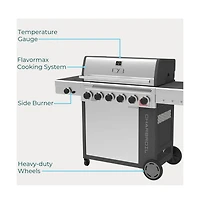 Char-Broil Performance Series FlavorMax 6-Burner Gas Grill - Stainless
