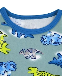 Max & Olivia Baby and Toddler Boys 2-Piece Dinosaur Pajama with Socks Set