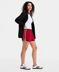 Bar Iii Women's High-Rise Side-Stripe Track Shorts, Macy's Exclusive