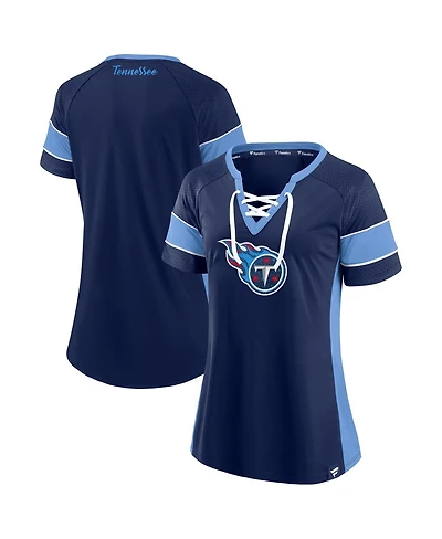 Fanatics Women's Navy Tennessee Titans Athena Lace-Up Top