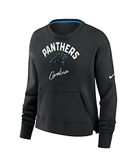 Nike Women's Black Carolina Panthers High Hip Pullover Sweatshirt