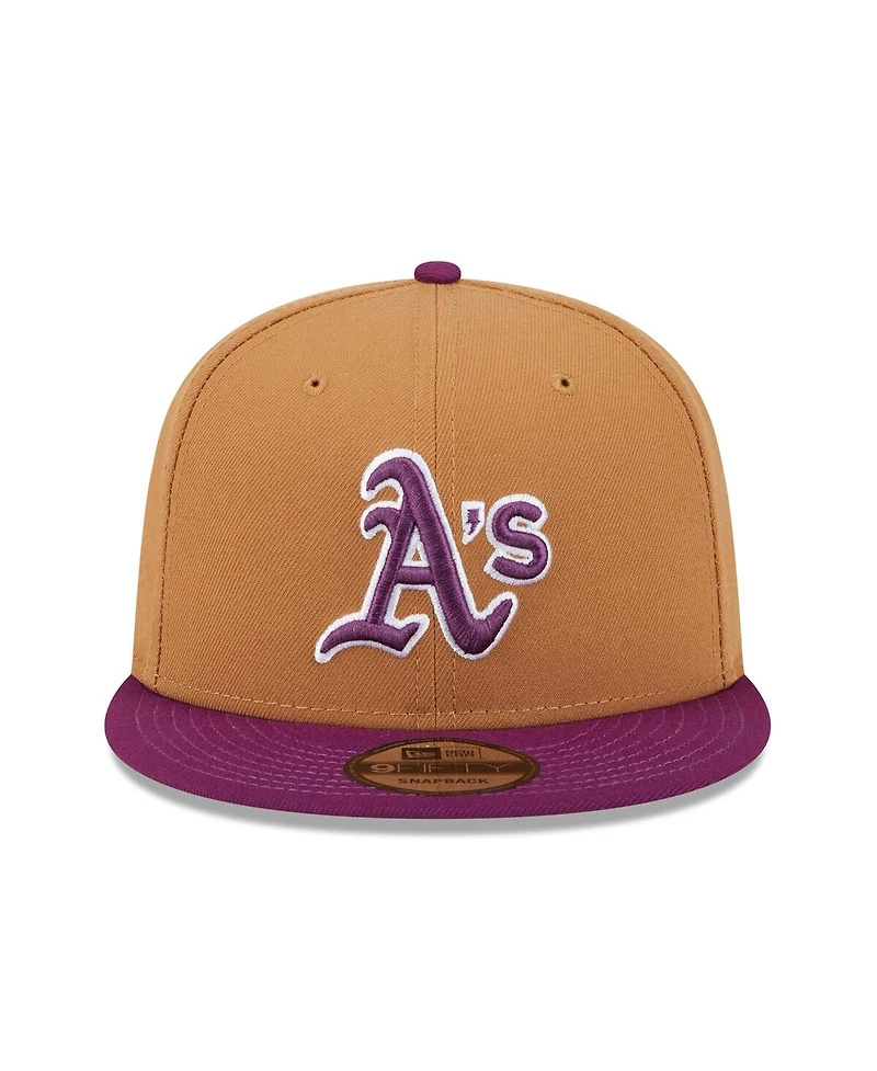 New Era Men's Brown/Purple Athletics Color Pack Two-Tone 9FIFTY Snapback Hat