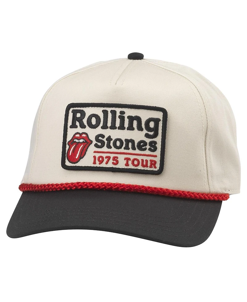 American Needle Men's Cream Rolling Stones Roscoe 1975 Tour Adjustable Hat