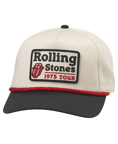 American Needle Men's Cream Rolling Stones Roscoe 1975 Tour Adjustable Hat