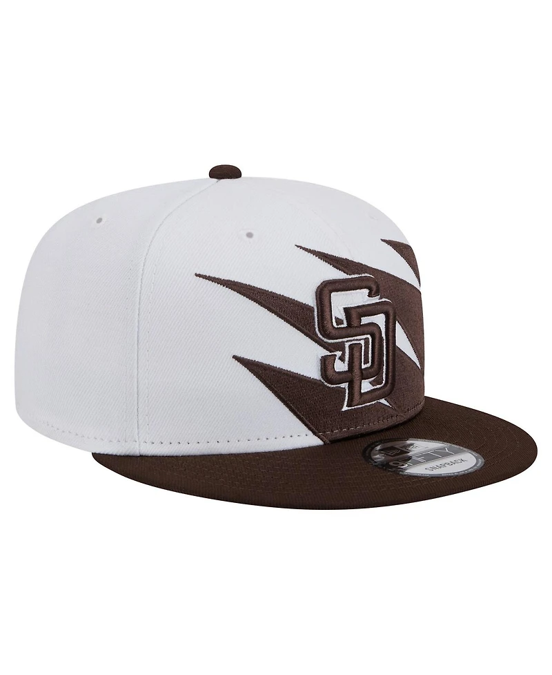 New Era Men's Brown/White San Diego Padres Jagged 9FIFTY Snapback Hat