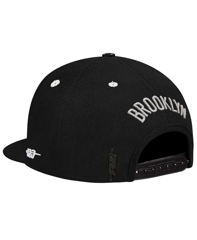 Pro Standard Men's Cream Brooklyn Nets French Terry Snapback Hat