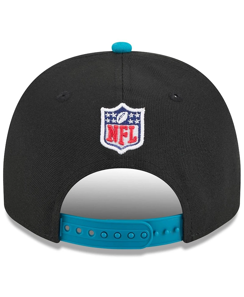New Era Big Boys and Girls Black/Teal Jacksonville Jaguars 2025 Nfl Draft A-Frame 9FIFTY Snapback Hat