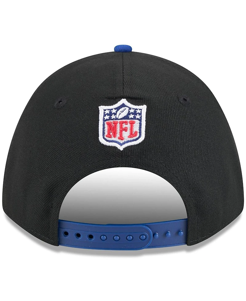 New Era Big Boys and Girls Black/Royal New York Giants 2025 Nfl Draft 9FORTY A-Frame M-Crown Adjustable Hat
