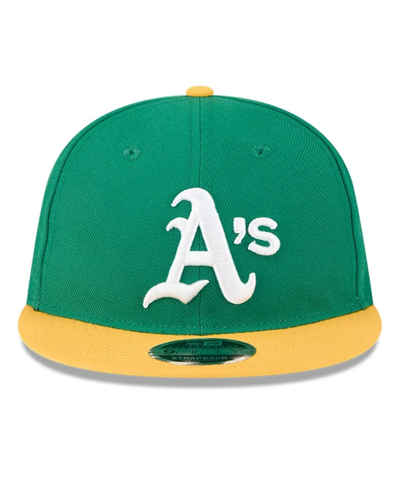 New Era Men's Green/Gold Athletics Baseball Hall of Fame Retro Crown 9FIFTY Adjustable Hat