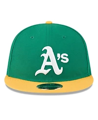New Era Men's Green/Gold Athletics Baseball Hall of Fame Retro Crown 9FIFTY Adjustable Hat