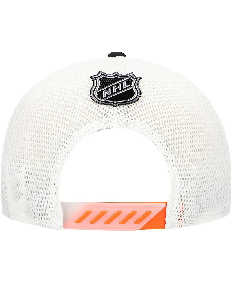 Fanatics Men's Black Anaheim Ducks Authentic Pro Draft Adjustable Trucker Hat