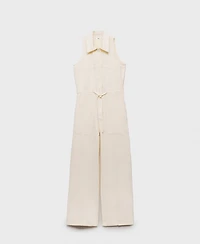 Mango Women's Long Denim Jumpsuit