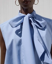 Mango Women's Tie-Neck Blouse