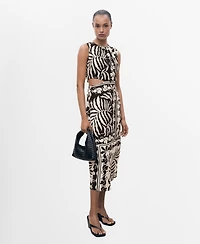 Mango Women's Cut-Out Midi Dress