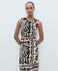 Mango Women's Cut-Out Midi Dress