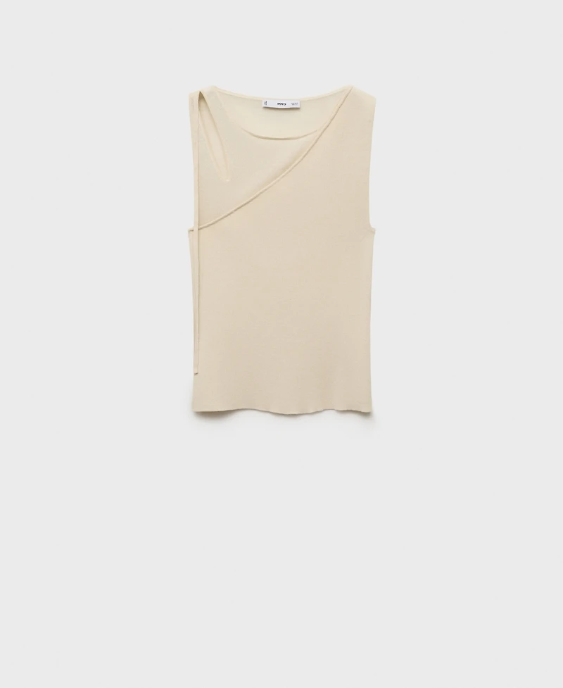 Mango Women's Knitted Cut-Out Top