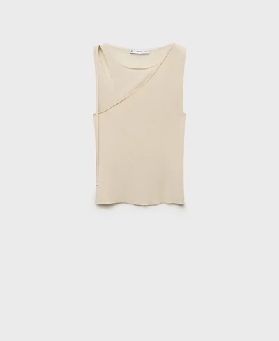 Mango Women's Knitted Cut-Out Top