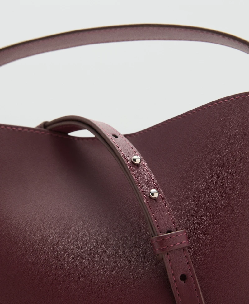 Mango Women's Buckle Mini Shopper Bag
