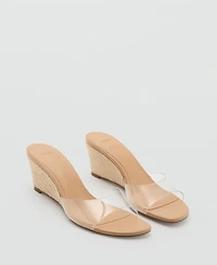 Mango Women's Vinyl Wedge Sandals