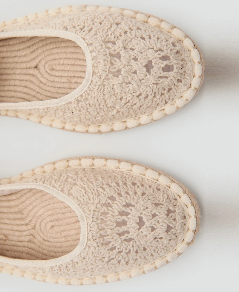 Mango Women's Crochet Ballet Flats