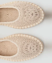 Mango Women's Crochet Ballet Flats