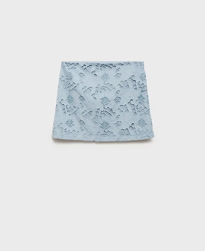 Mango Women's Embroidered Cotton Skirt
