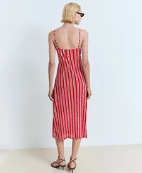 Mango Women's Striped Gathered Dress