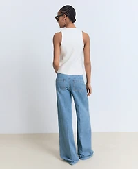 Mango Women's High-Rise Wide Leg Jeans