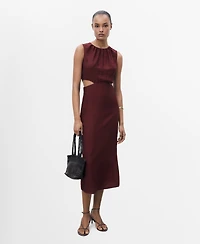 Mango Women's Cut-Out Midi Dress
