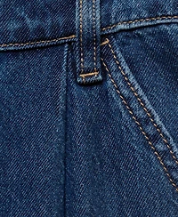 Mango Women's Wide Leg Pleated Jeans