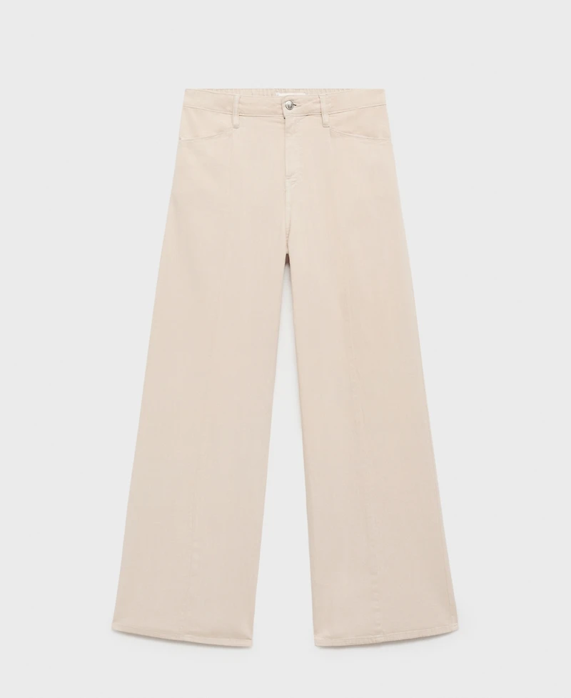 Mango Women's Straight-Fit Mid-Rise Denim Jeans