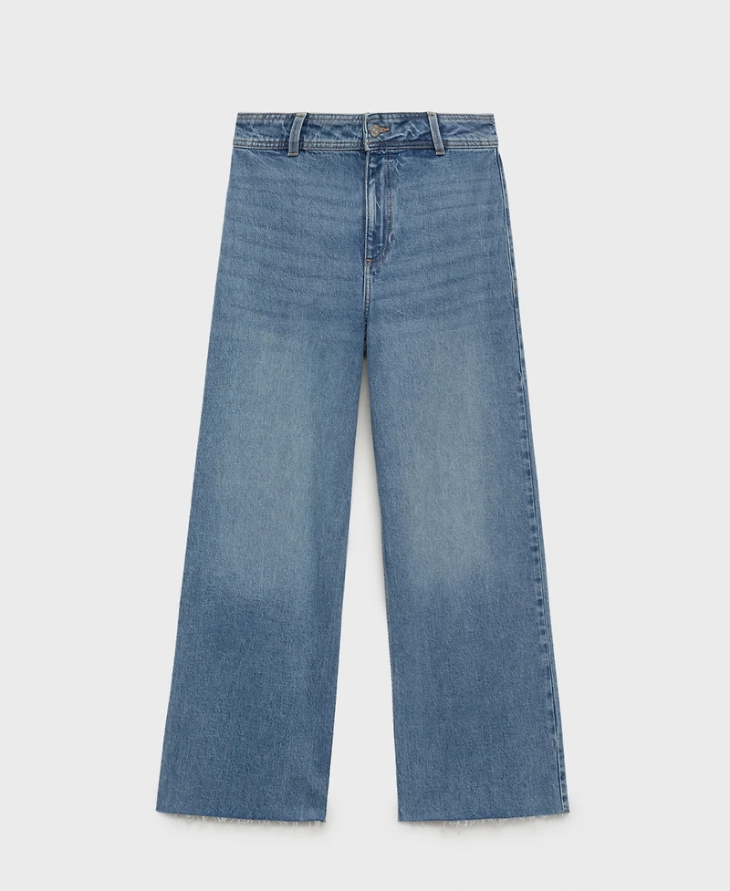 Mango Women's Catherin Culotte High-Rise Jeans