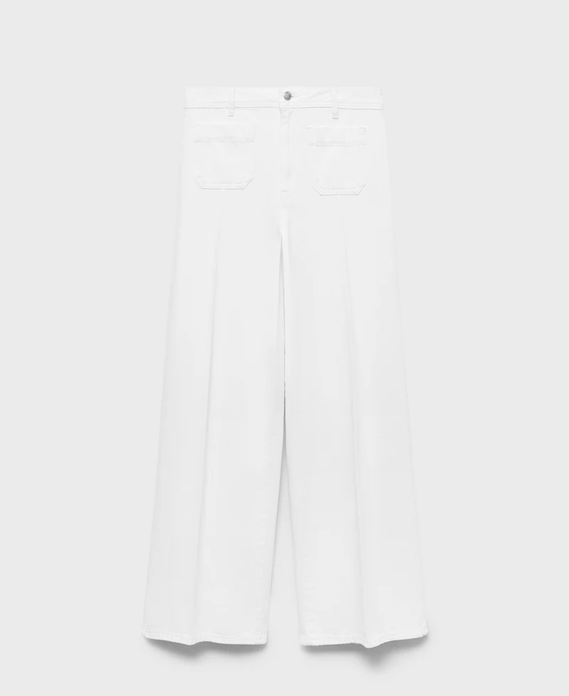 Mango Women's High-Rise Wide Leg Jeans