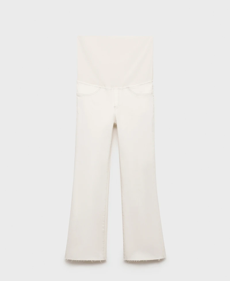 Mango Women's Maternity Flared Cropped Jeans