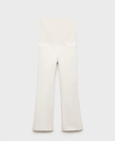 Mango Women's Maternity Flared Cropped Jeans