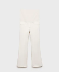 Mango Women's Maternity Flared Cropped Jeans