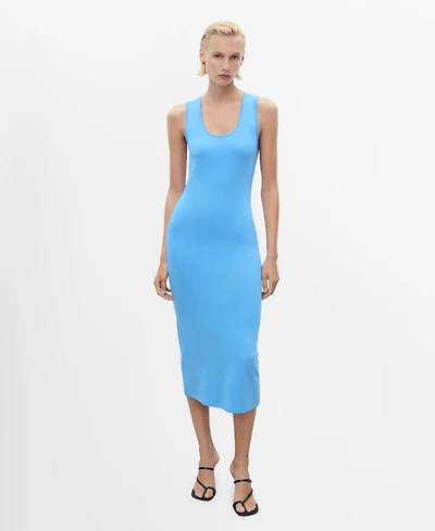 Mango Women's Fitted Midi Dress