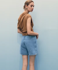 Mango Women's Wrapped Denim Skort