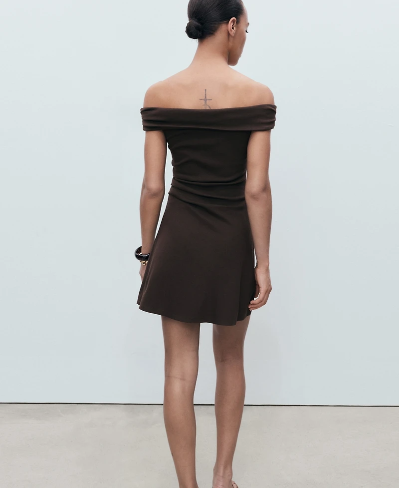 Mango Women's Short Strapless Dress