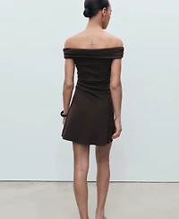 Mango Women's Short Strapless Dress