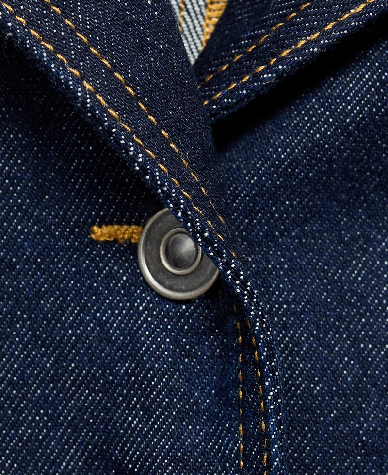 Mango Women's Pockets Fitted Denim Jacket