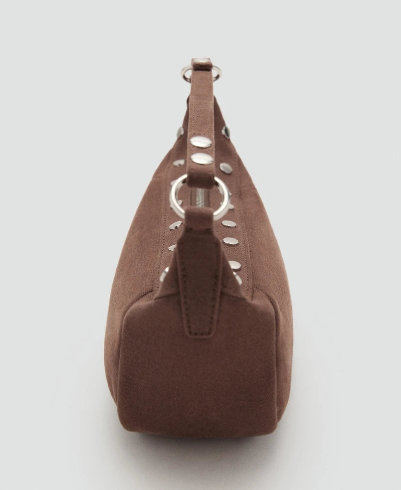 Mango Women's Studded Shoulder Bag