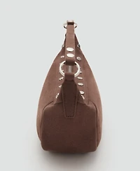 Mango Women's Studded Shoulder Bag