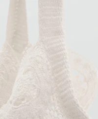 Mango Women's Crochet Shopper Bag